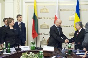 Лорета Граужинене, Александр Турчинов и Богдан Борусевич