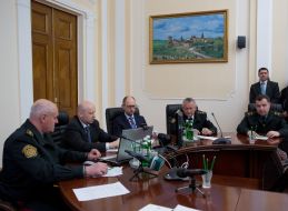 The conference call in Department of defense of Ukraine