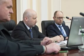 Aleksandr Turchinov and  Arseny Yatsenyuk 