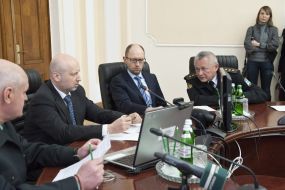 Aleksandr Turchinov, Arseny Yatsenyuk and Igor Tenyukh