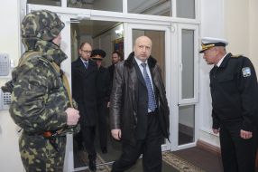 Aleksandr Turchinov, Arseny Yatsenyuk and Igor Tenyukh