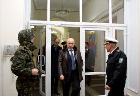 Aleksandr Turchinov, Arseny Yatsenyuk and Igor Tenyukh