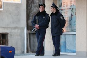 Militiaman with a gun