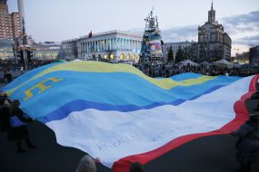 Flags of Ukraine, Crimea and Crimean flag
