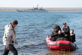 Ukrainian sailors leave BDK "Konstantin Olshansky"