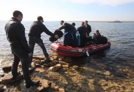 Ukrainian sailors leave BDK "Konstantin Olshansky"