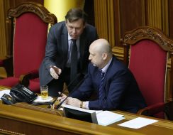 Aleksandr Turchinov and Sergey Sobolev