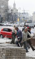 Renewal of travelling coverage in the center of Kiev