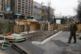 Огород на Майдане Незалежности в центре Киева