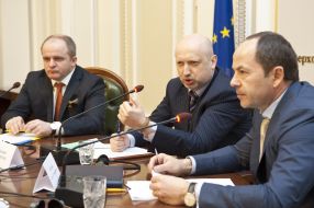 Pavel Koval, Aleksandr Turchinov and Sergey Tigipko