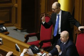 Arseny Yatsenyuk and Aleksandr Turchinov