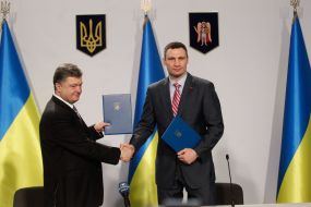 Petr Poroshenko and Vitali Klitschko
