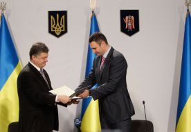 Petr Poroshenko and Vitali Klitschko