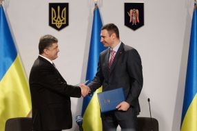 Petr Poroshenko and Vitali Klitschko