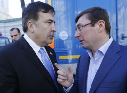 Mikheil Saakashvili and Yuriy Lutsenko