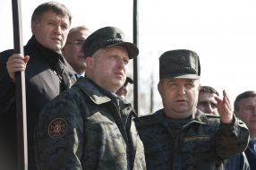 Stepan Poltorak, Aleksandr Turchinov and Arsen Avakov