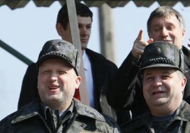 Stepan Poltorak, Aleksandr Turchinov and Arsen Avakov