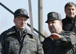 Stepan Poltorak, Aleksandr Turchinov and Arsen Avakov