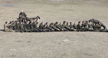 Servicemen of the National household troops of Ukraine