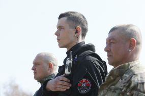 Servicemen of the National household troops of Ukraine