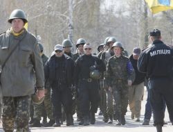 Servicemen of the National household troops of Ukraine