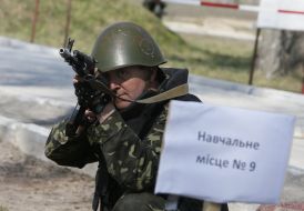 Servicemen of the National household troops of Ukraine