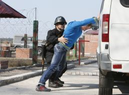 Servicemen of the National household troops of Ukraine