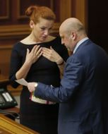 Aleksandr Turchinov and Lesya Orobets