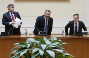 Arsen Avakov, Oleg Makhnitsky and Valentin Nalivaychenko