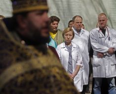 Memorial sign "Angels in white coats"