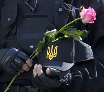 Memorial sign "Angels in white coats"