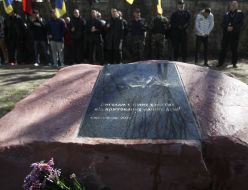 Memorial sign "Angels in white coats"