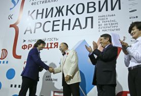 Yevgeny Nyschuk, Andrey Kurkov and Alain Remy