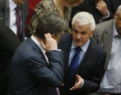 Petr Poroshenko and Vladimir Litvin