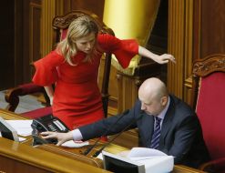 Aleksandr Turchinov and Tatiana Donets