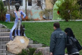 Mutilated sculpture "The Little Prince"