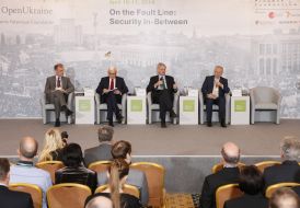 Carl Bildt, Jerzy Karol Buzek and Boris Tarasyuk