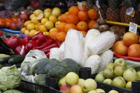 Green-stuffs and fruit