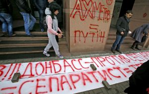 The picket office of Rinat Akhmetov