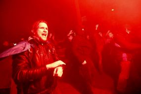 Presidential candidate Oleg Tsarev was pelted with eggs