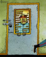 Caricature "Jail Cell" by Igor Lukyanchenko