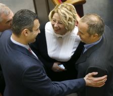 Vitali Klitschko, Anna Herman and Nestor Shufrich