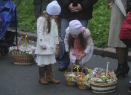 Sanctifying of easter baskets 