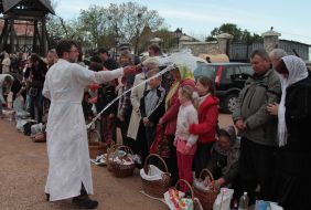Sanctifying of easter baskets
