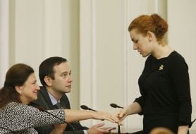 Inna Bogoslovskaya, Vitaliy Kalyuzhniy and Lesya Orobets