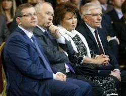 Aleksandr Vilkul, Vladimir Rybak, Tatiana Bakhteyeva and Mikhail Chechetov