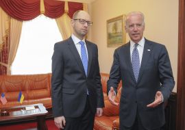 Joe Biden and Arseniy Yatsenyuk