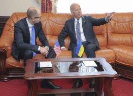Joe Biden and Arseniy Yatsenyuk