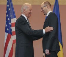 Joe Biden and Arseniy Yatsenyuk