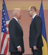 Joe Biden and Arseniy Yatsenyuk
